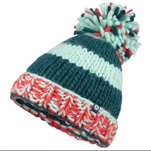 Marmot Kids' Striped Knit Beanie with Pom